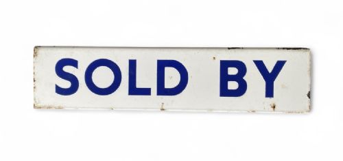 SOLD BY ENAMELLED DOUBLE SIDED SIGN C 1910 - ADDITIONAL PHOTO 2