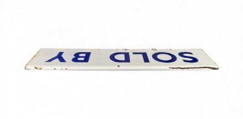 SOLD BY ENAMELLED DOUBLE SIDED SIGN C 1910 - ADDITIONAL PHOTO 3
