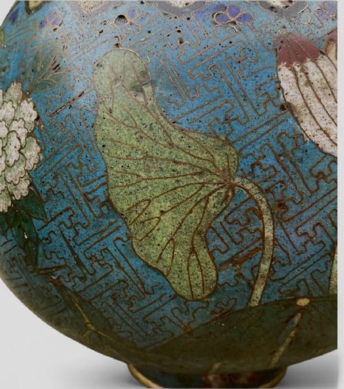 fig 1. Chinese cloisonné Hu shaped vase, 18th Century.