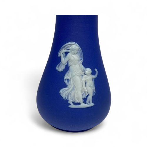 WEDGWOOD BLUE JASPER CLASSICAL RELIEF VASES C 1880 - ADDITIONAL PHOTO 7