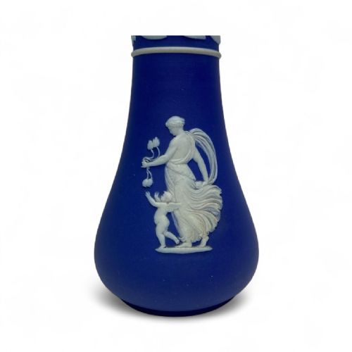WEDGWOOD BLUE JASPER CLASSICAL RELIEF VASES C 1880 - ADDITIONAL PHOTO 10