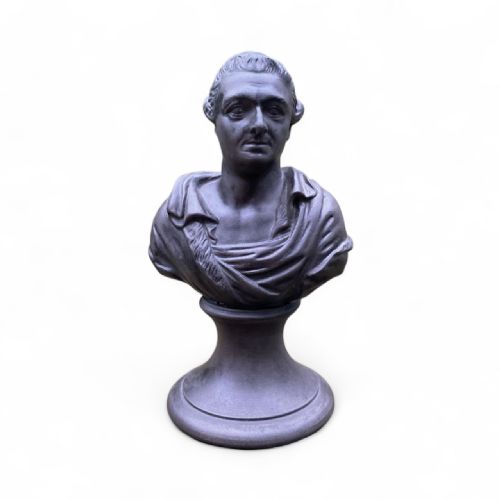 Wedgwood Black Basalt Bust, David Garrick, C. 1830.