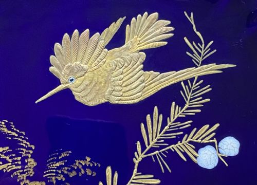 fig 1. Copeland Spode plate Hoopoe, c. 1880.