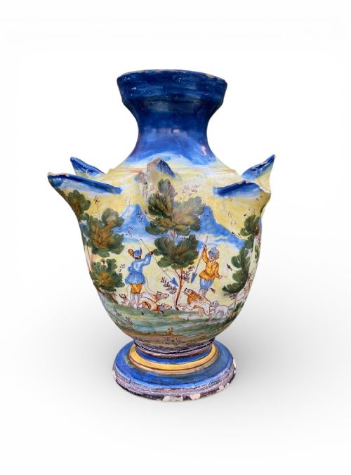 fig 1. Talavera de la Reina tulipiere, Spain, c. 1660.