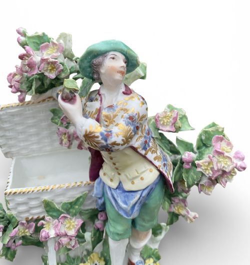 fig 1. Chelsea porcelain figure of a gardener, c. 1760.