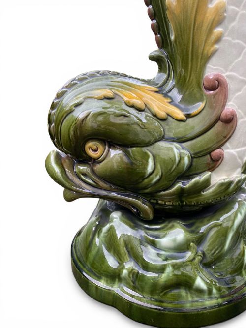 fig 1. Burmantofts Leeds Art Pottery jardiniere stand, c. 1900.