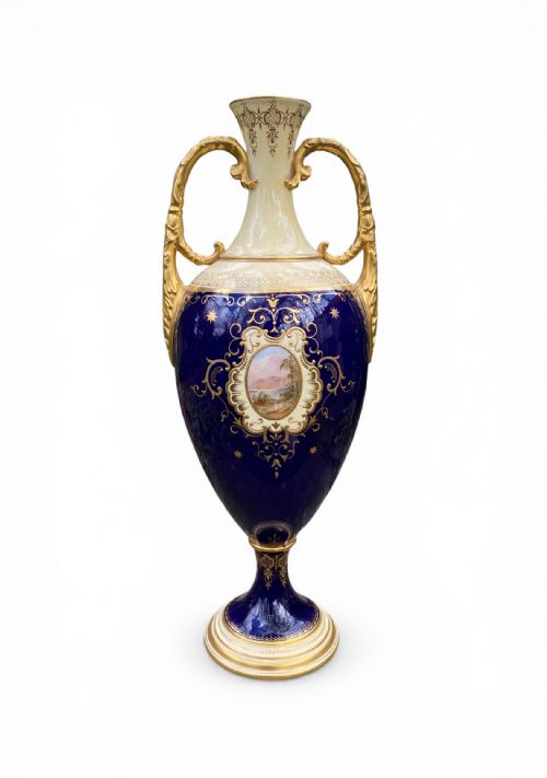 COALPORT PORCELAIN VASE CONWY CASTLE JHPLANT C 1900 - ADDITIONAL PHOTO 3
