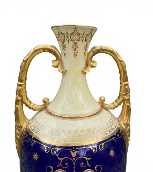 COALPORT PORCELAIN VASE CONWY CASTLE JHPLANT C 1900 - ADDITIONAL PHOTO 4