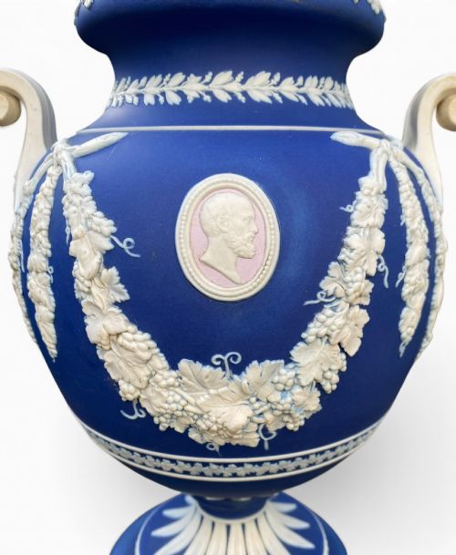 ADAMS BROMLEY BLUE JASPER POT POURRI C 1880 - ADDITIONAL PHOTO 1