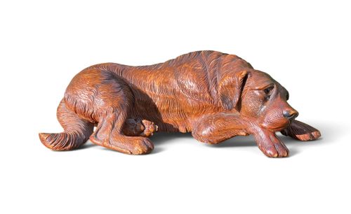 Black Forest Carved St Bernard, C. 1900.