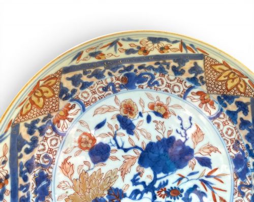 CHINESE IMARI PORCELAIN DISH C 1740 QING DYNASTY - ADDITIONAL PHOTO 2