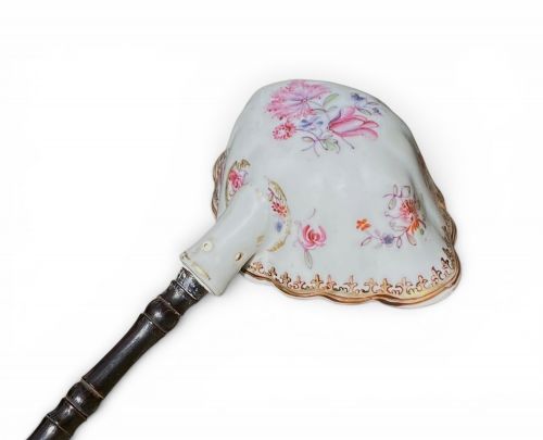 CHINESE PORCELAIN LADLE FAMILLE ROSE C1760 QIANLONG PERIOD - ADDITIONAL PHOTO 4