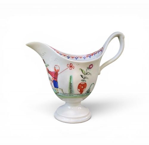 new hall porcelain clip handled jug c 1790 pattern 20 - CATEGORY: ANTIQUE JUGS - DATED GEORGIAN