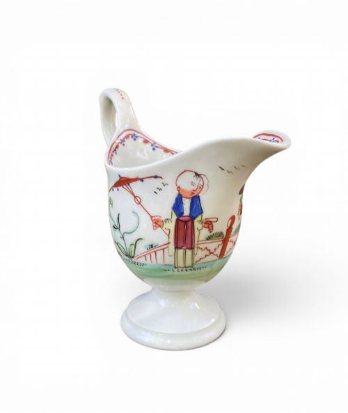 NEW HALL PORCELAIN CLIP HANDLED JUG C 1790 PATTERN 20 - ADDITIONAL PHOTO 2