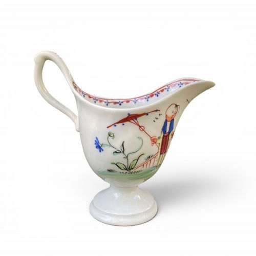 NEW HALL PORCELAIN CLIP HANDLED JUG C 1790 PATTERN 20 - ADDITIONAL PHOTO 3