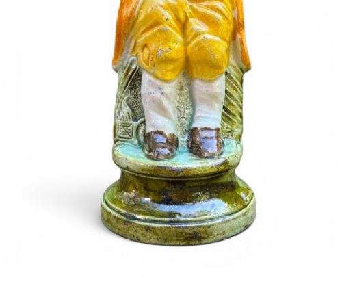 PRATTWARE POTTERY FIGURE WINTER STAFFORDSHIRE C 1800 - ADDITIONAL PHOTO 1
