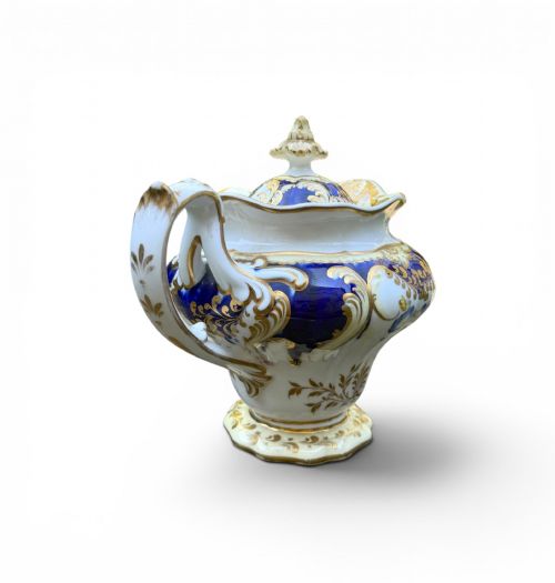 ENGLISH PORCELAIN ROCOCO TEAPOT C 1840 - ADDITIONAL PHOTO 4