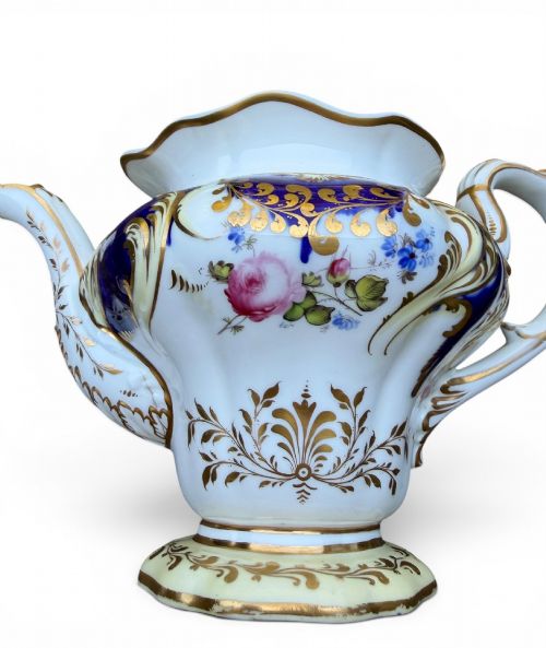 ENGLISH PORCELAIN ROCOCO TEAPOT C 1840 - ADDITIONAL PHOTO 7