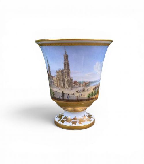 Meissen Porcelain Cabinet Cup, ‘Dresden’, C. 1830.