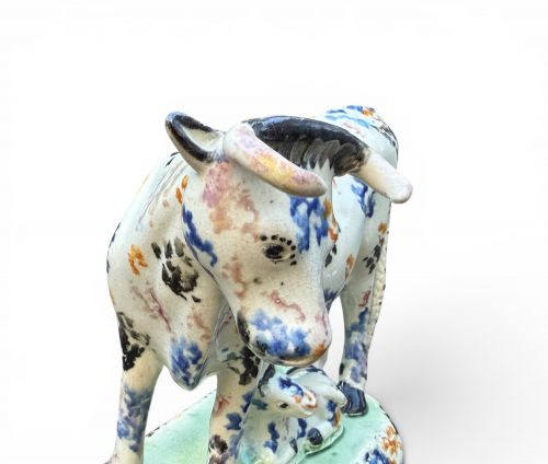 PRATTWARE POTTERY COW GROUP YORKSHIRE POTTERIES C 1830 - ADDITIONAL PHOTO 5