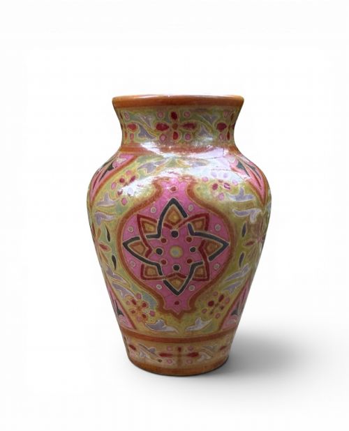 ZSOLNAY PECS PERSIAN LUSTRE VASE HUNGARY C 1900