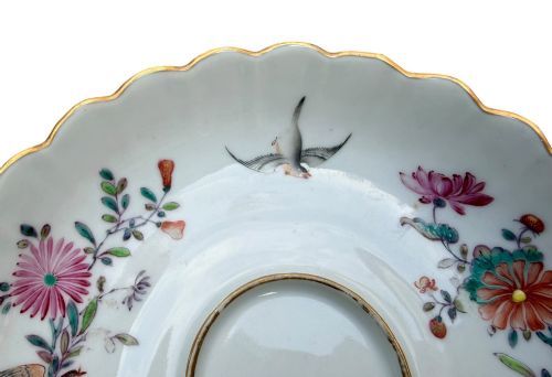 CHINESE PORCELAIN CUP STAND FAMILLE ROSE C 1750 - ADDITIONAL PHOTO 4