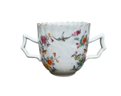 CHINESE PORCELAIN CUP STAND FAMILLE ROSE C 1750 - ADDITIONAL PHOTO 10
