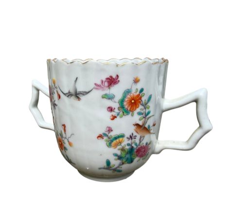 CHINESE PORCELAIN CUP STAND FAMILLE ROSE C 1750 - ADDITIONAL PHOTO 11