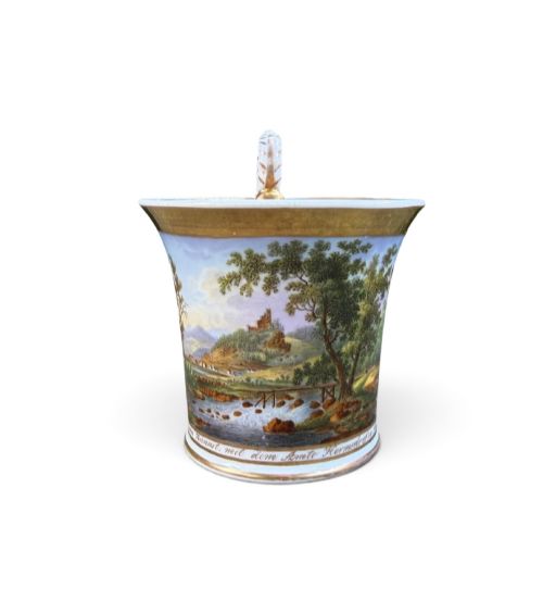 Berlin Porcelain Topographical Cabinet Cup, C. 1820.