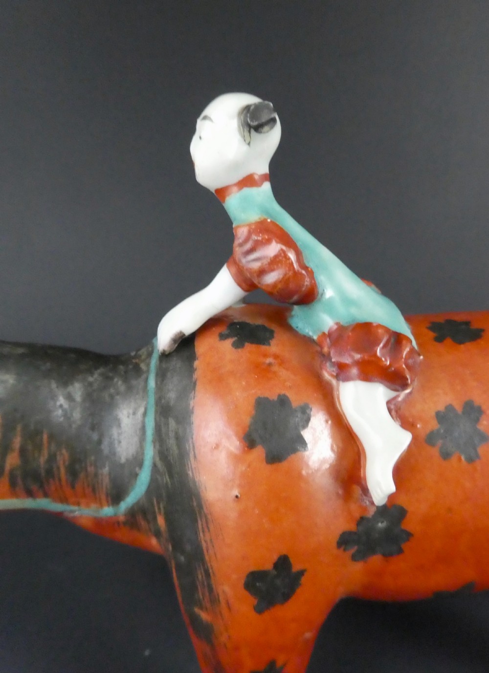 Chinese figure group of a boy riding a horse, c. 1800. Jiaqing Period. View II
