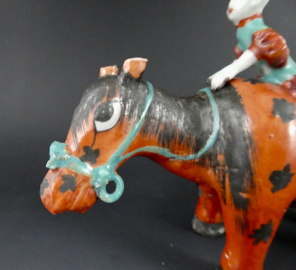 Chinese figure group of a boy riding a horse, c. 1800. Jiaqing Period. View III