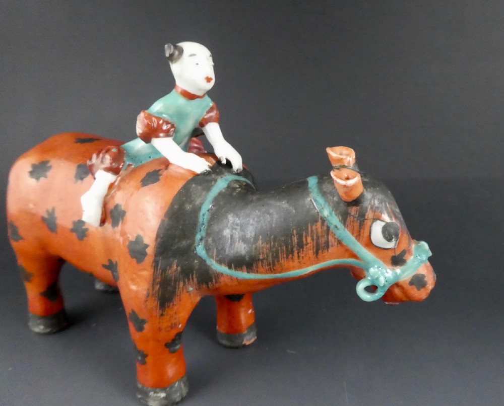 Chinese figure group of a boy riding a horse, c. 1800. Jiaqing Period. View V
