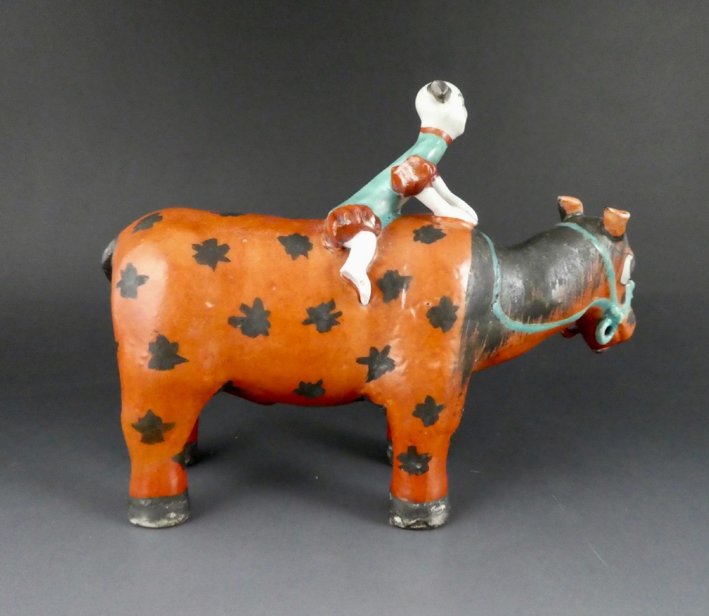 Chinese figure group of a boy riding a horse, c. 1800. Jiaqing Period. View VI