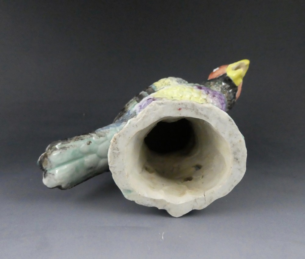 Chinese porcelain parrot. Famille rose decoration. Jiaqing Period, c. 1800. View X