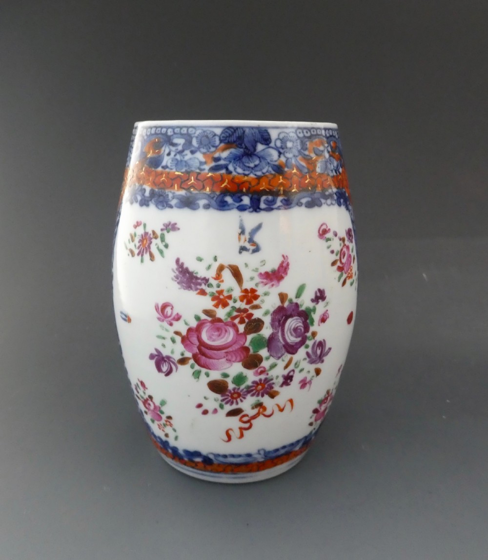 Chinese porcelain mug. Famille rose decoration. c. 1760. View III