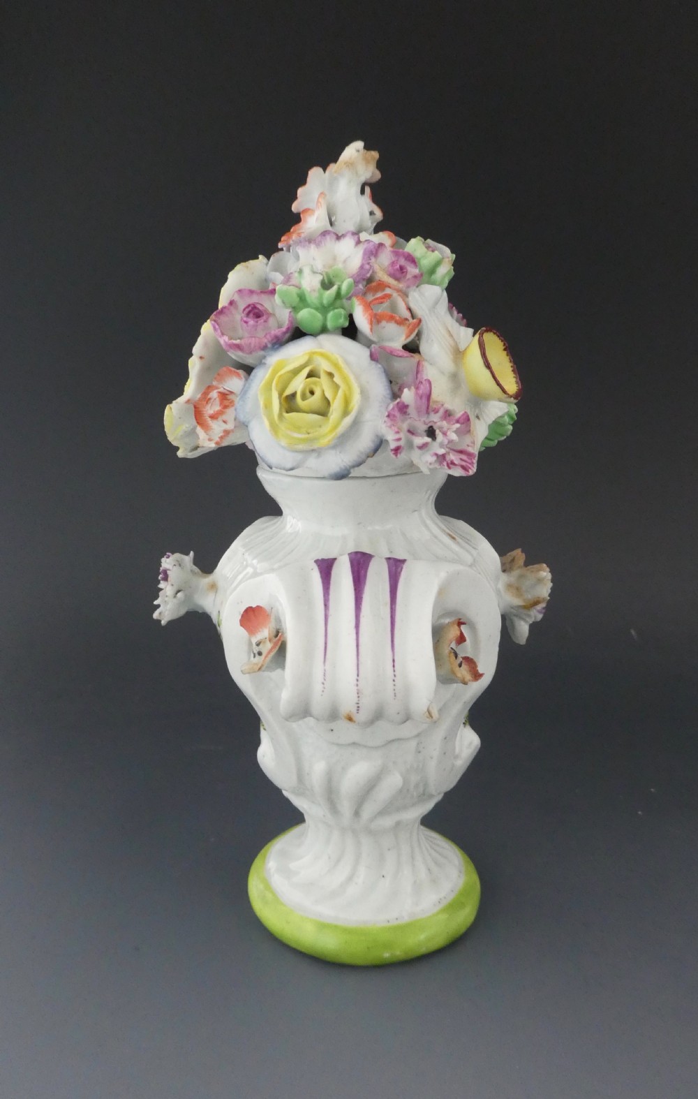 Longton Hall porcelain vase, c. 1760. View VIII