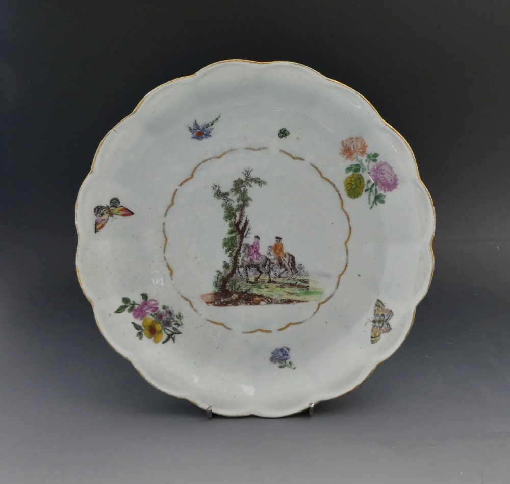 Vauxhall porcelain dish, c. 1755-1757.