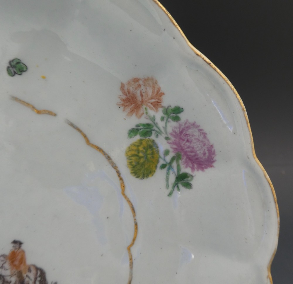 Vauxhall porcelain dish, c. 1755-1757. View III