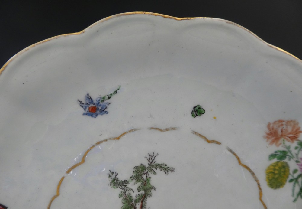 Vauxhall porcelain dish, c. 1755-1757. View V