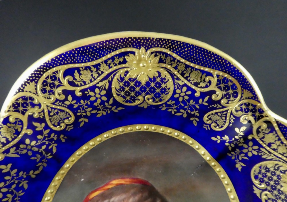 Paragon porcelain cabinet plate. The Listening Girl, F. Micklewright, c. 1900. View VI