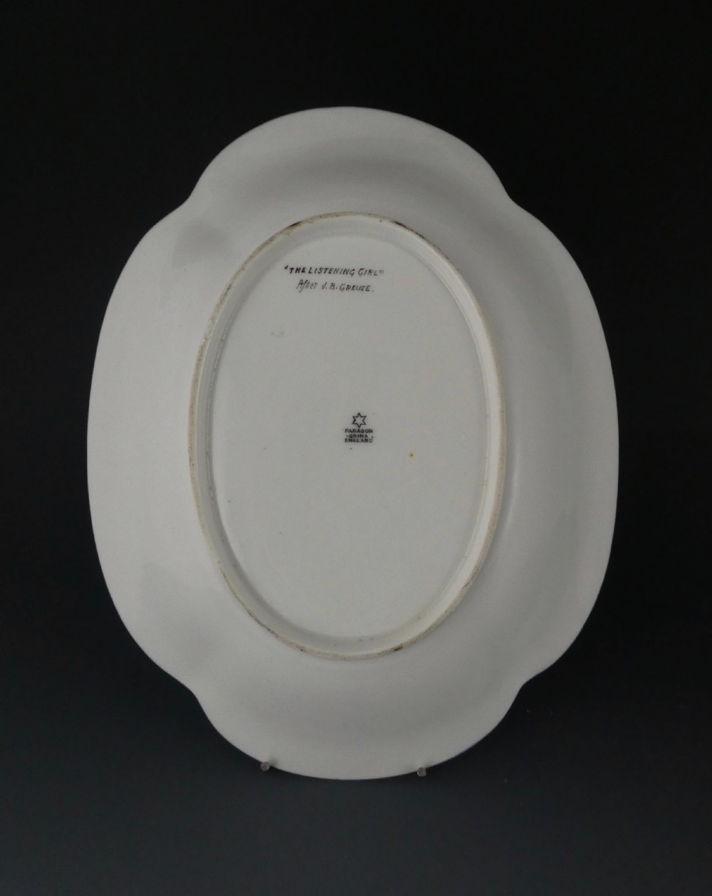 Paragon porcelain cabinet plate. The Listening Girl, F. Micklewright, c. 1900. View VII
