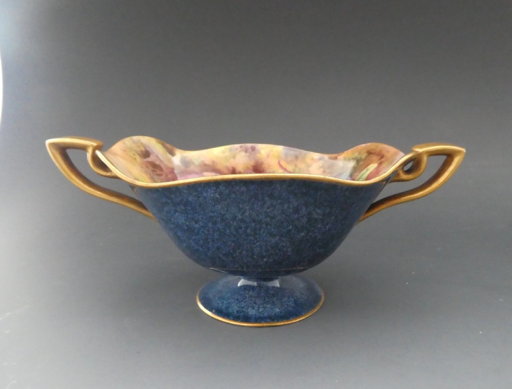 Royal Worcester porcelain bowl. Fruit painted by Louis Flexman, dated 1920. View II