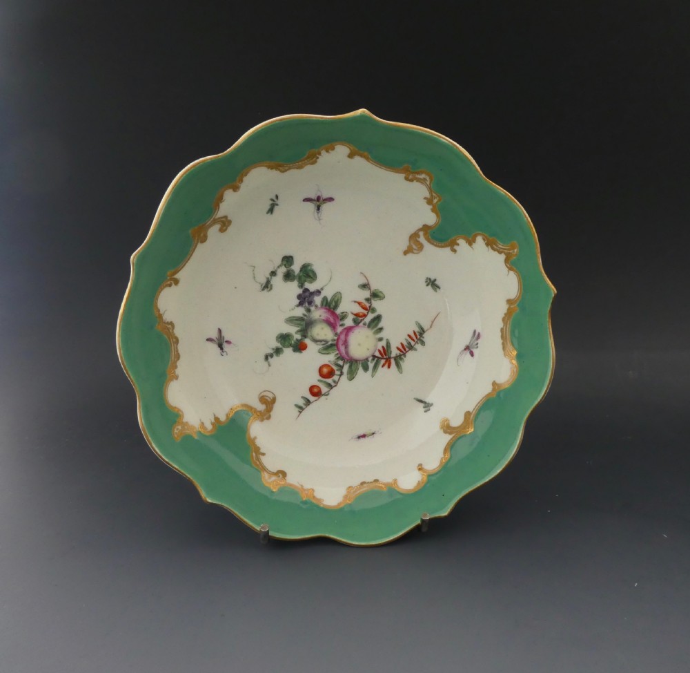 Worcester porcelain chocolate cup and saucer, c.1770. View II