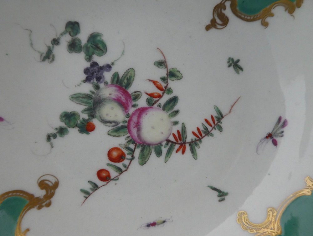Worcester porcelain chocolate cup and saucer, c.1770. View IV