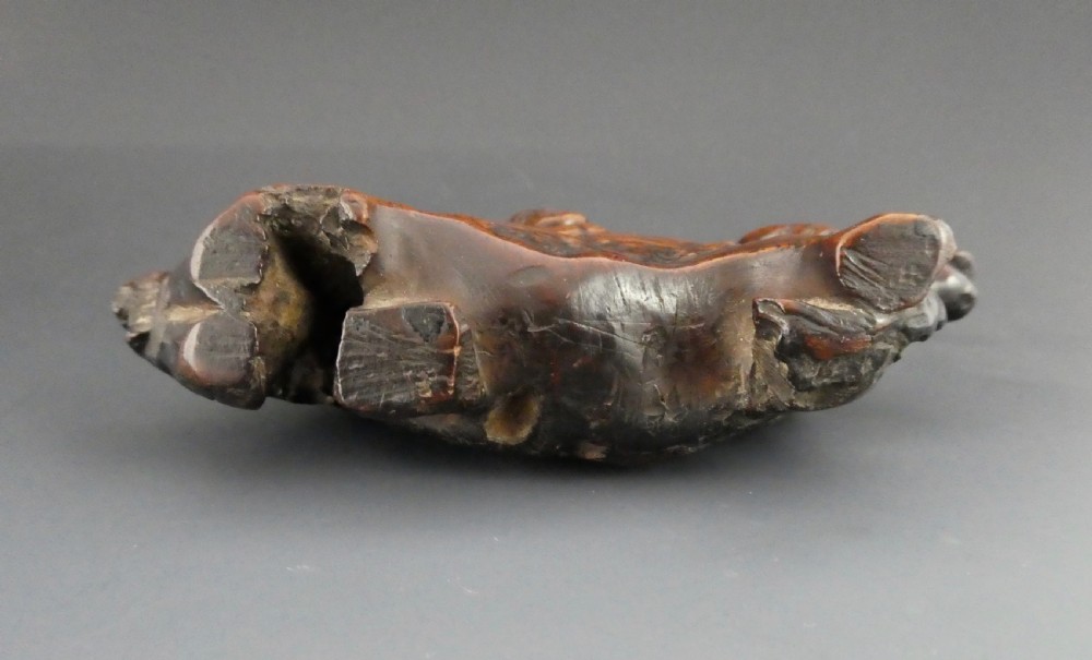Chinese rootwood carving ‘Boy upon an ox’. 18th Century. Qing Dynasty. View VII