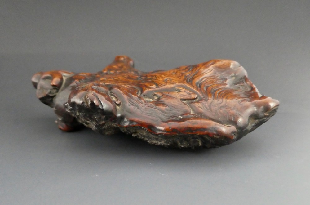 Chinese rootwood carving ‘Boy upon an ox’. 18th Century. Qing Dynasty. View VIII