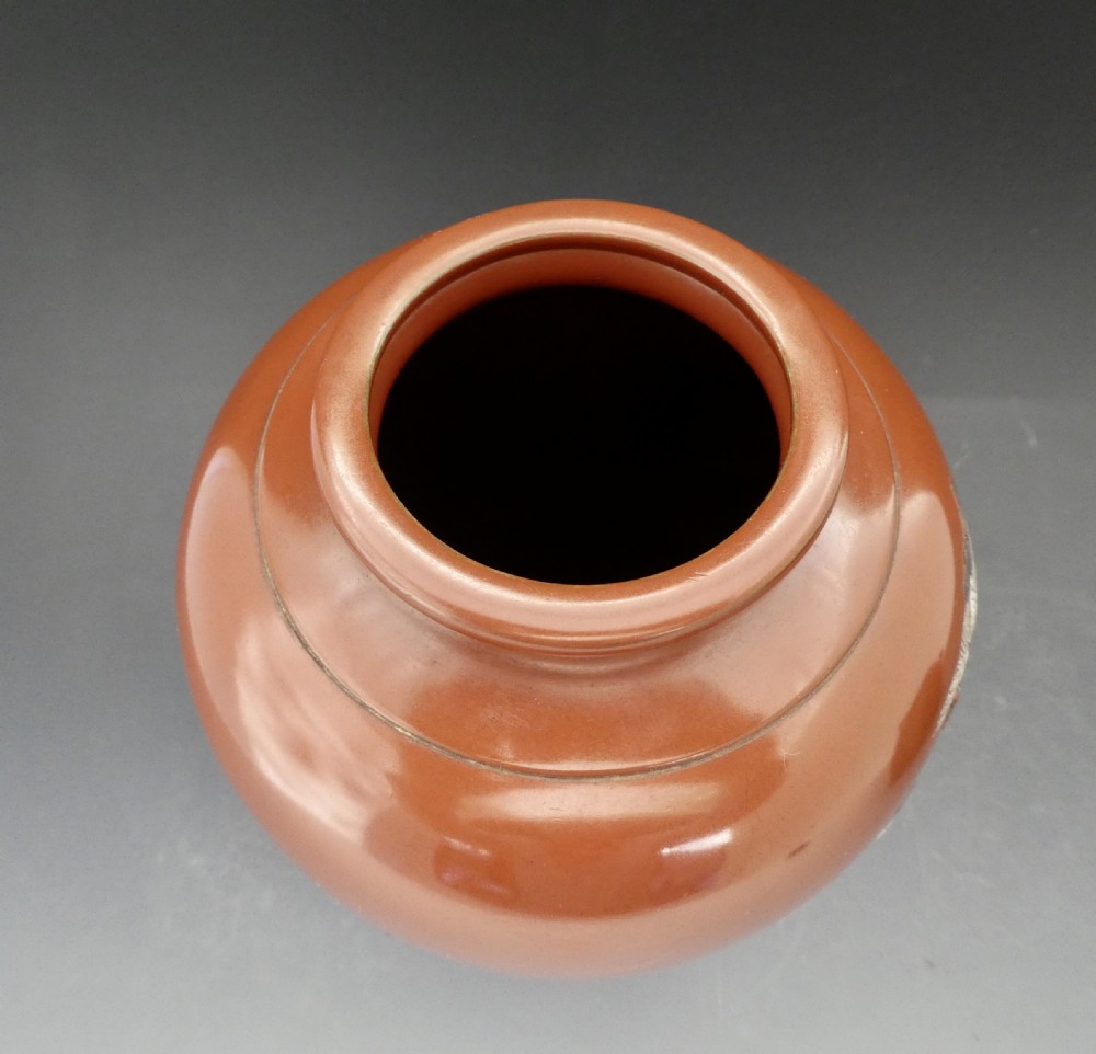 Japanese bronze and mixed metal Vase. Signed Yamamoto zo, and Kosen. Meiji Period. View V