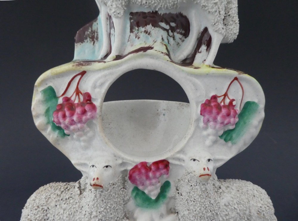 Staffordshire Sheep watch holder, c. 1860. View V