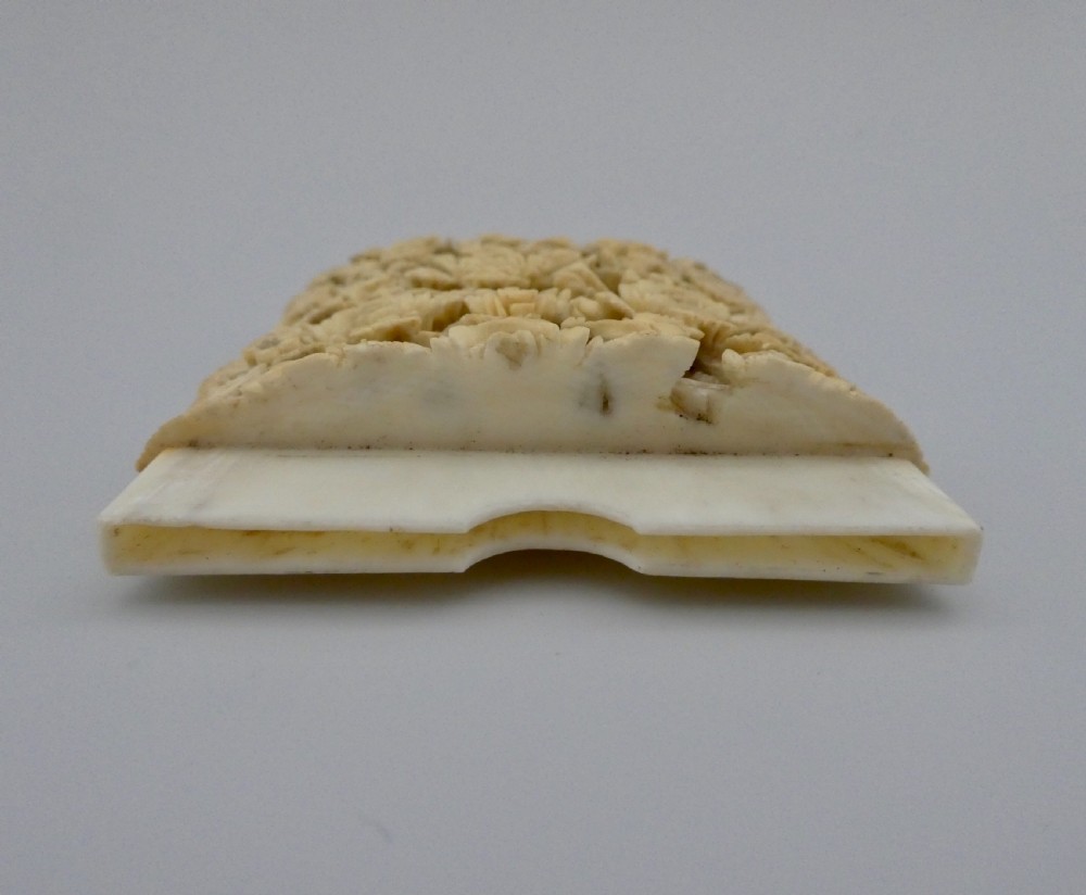 Chinese carved ivory card case of large size, Canton, c. 1820. View XI