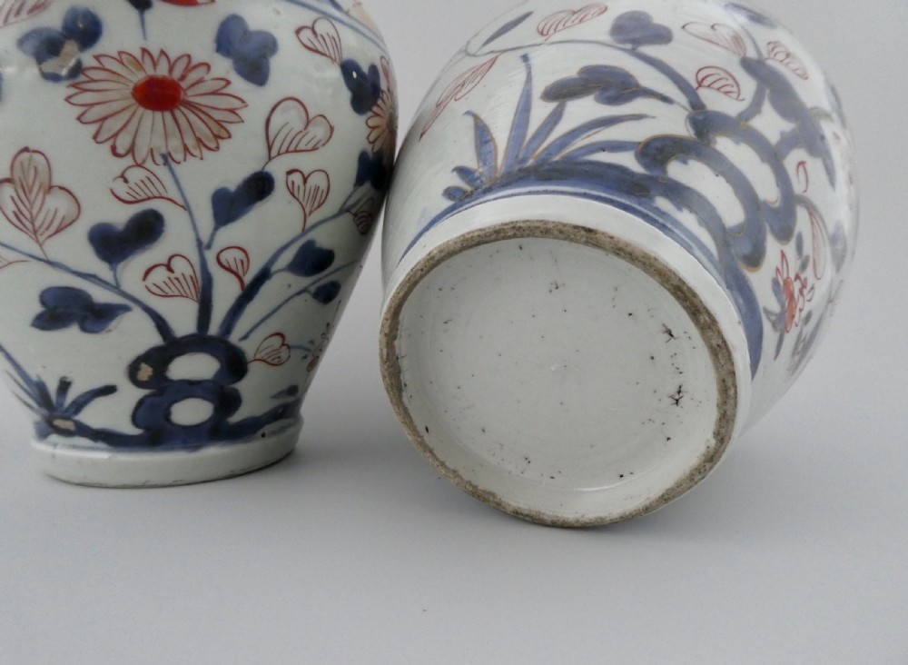Pair Japanese Imari jars. Arita, c. 1700. Genroku Period. View VI